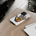 Hands Off Phone Case — Bold Geometric Palm Graphic