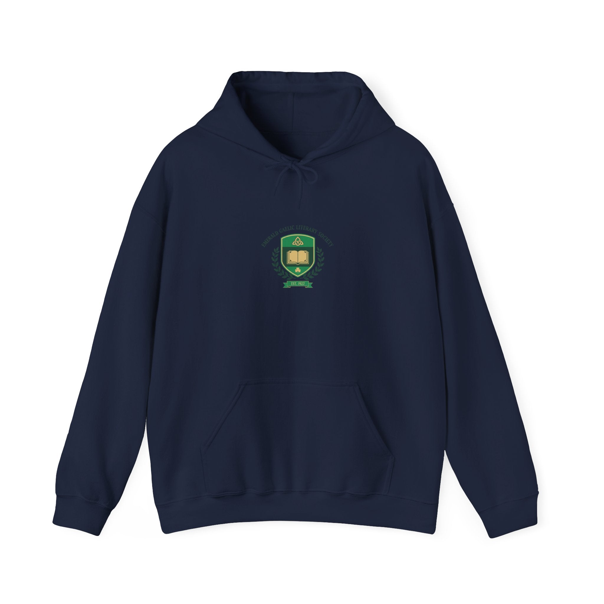 Celtic Crest Gaelic Library Hoodie | Irish Heritage Logo, Celtic Knot