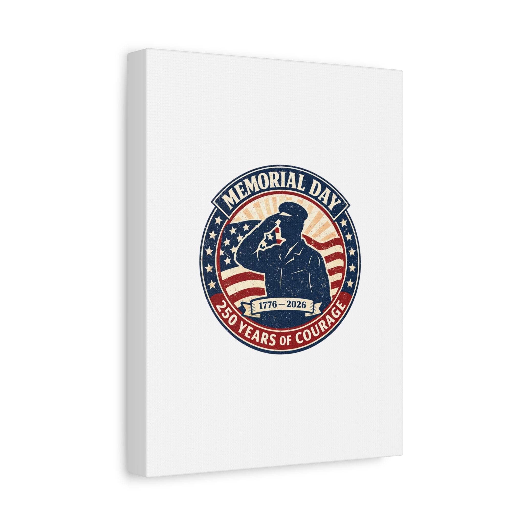 Memorial Day USA 250 Canvas, 1776–2026 Vintage Distressed Patriotic Print