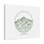 Topographic Contour Line Mountain Canvas, topographic map print | terrain poster