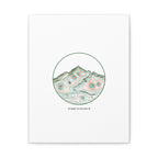 Topographic Contour Line Mountain Canvas, topographic map print | terrain poster