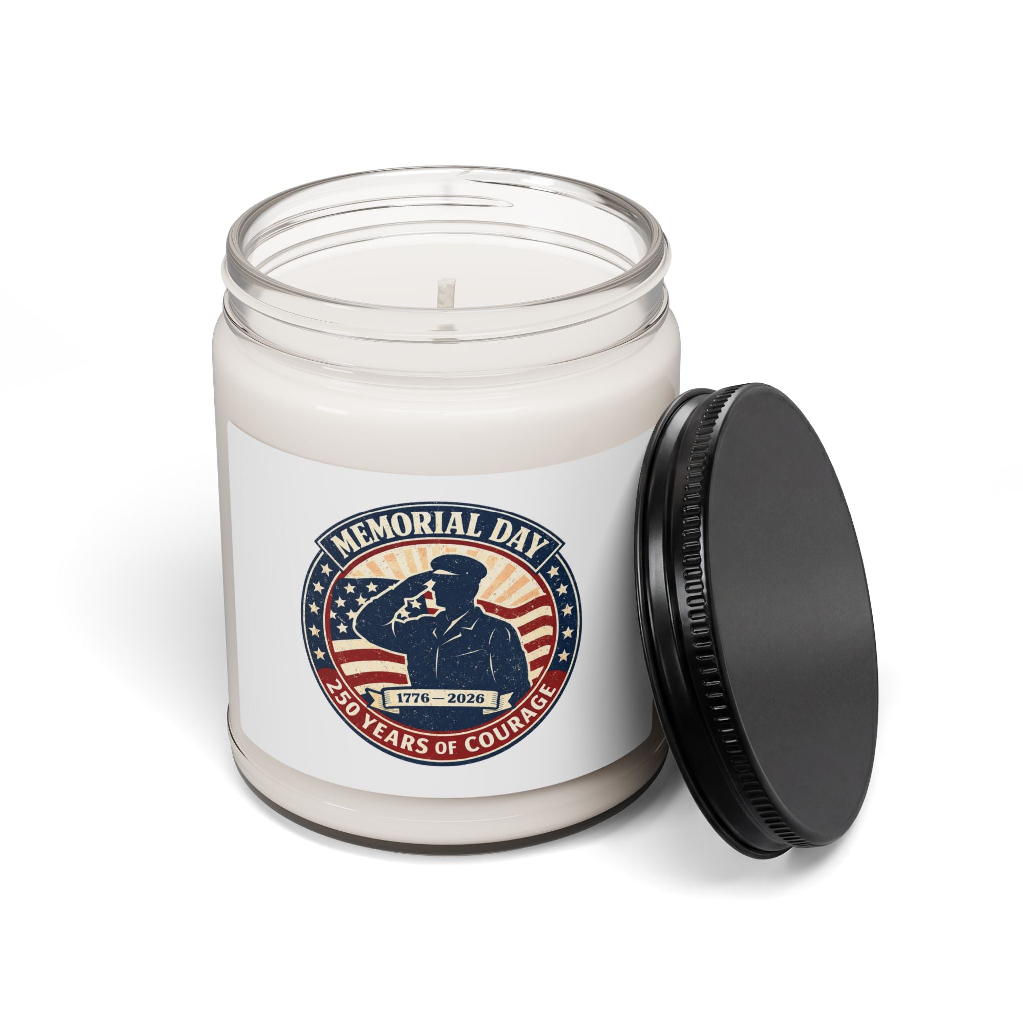 Memorial Day 1776–2026 Candle | USA 250 Patriotic Soy Candle, vintage distressed
