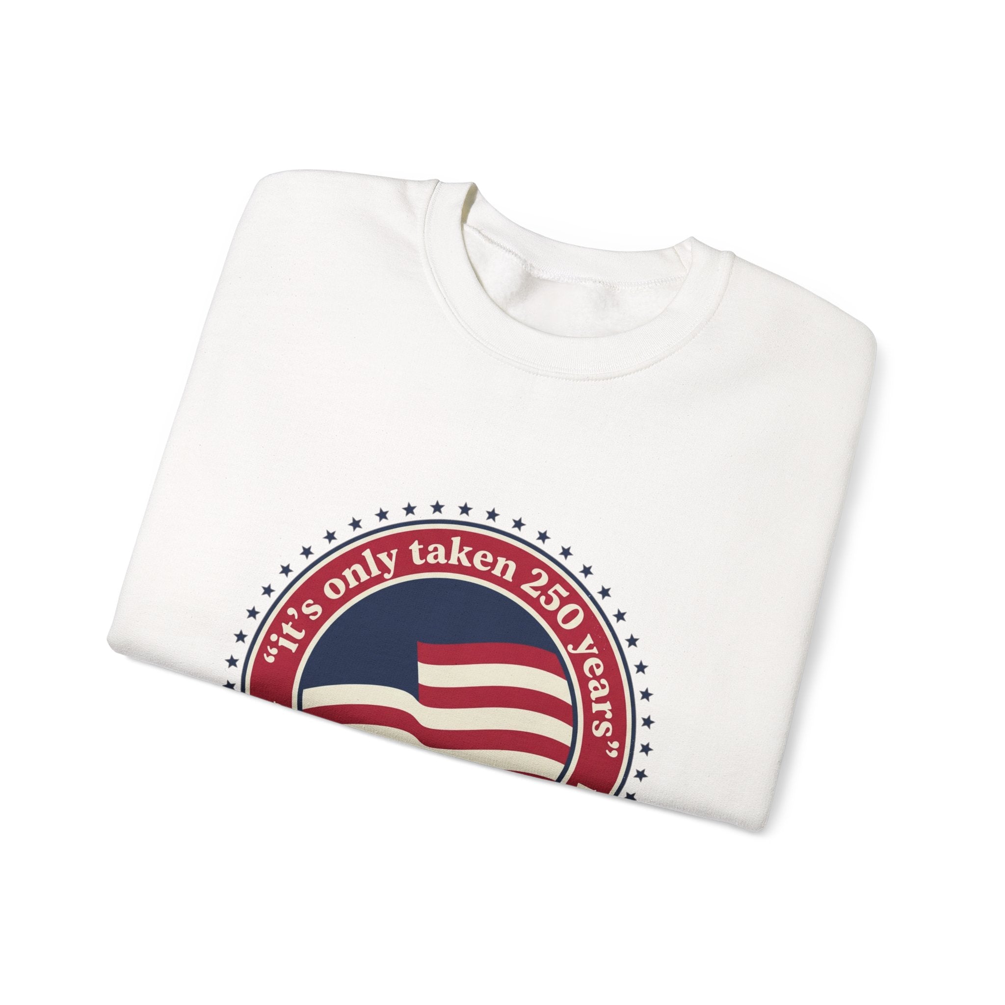 USA 250 Vintage Distressed Flag Crewneck Sweatshirt | 1776–2026 Memorial Day Americana