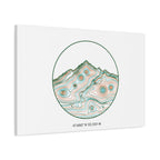 Topographic Contour Line Mountain Canvas, topographic map print | terrain poster