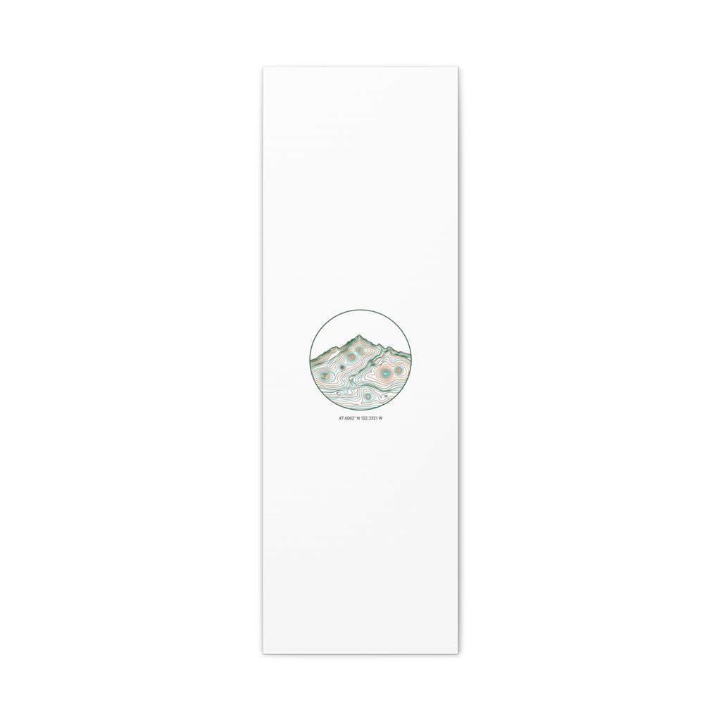 Topographic Contour Line Mountain Canvas, topographic map print | terrain poster