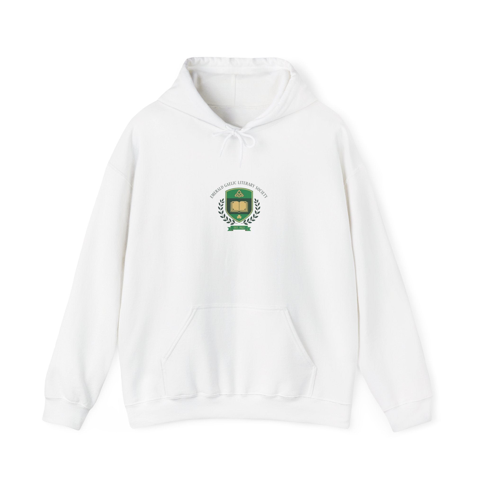 Celtic Crest Gaelic Library Hoodie | Irish Heritage Logo, Celtic Knot