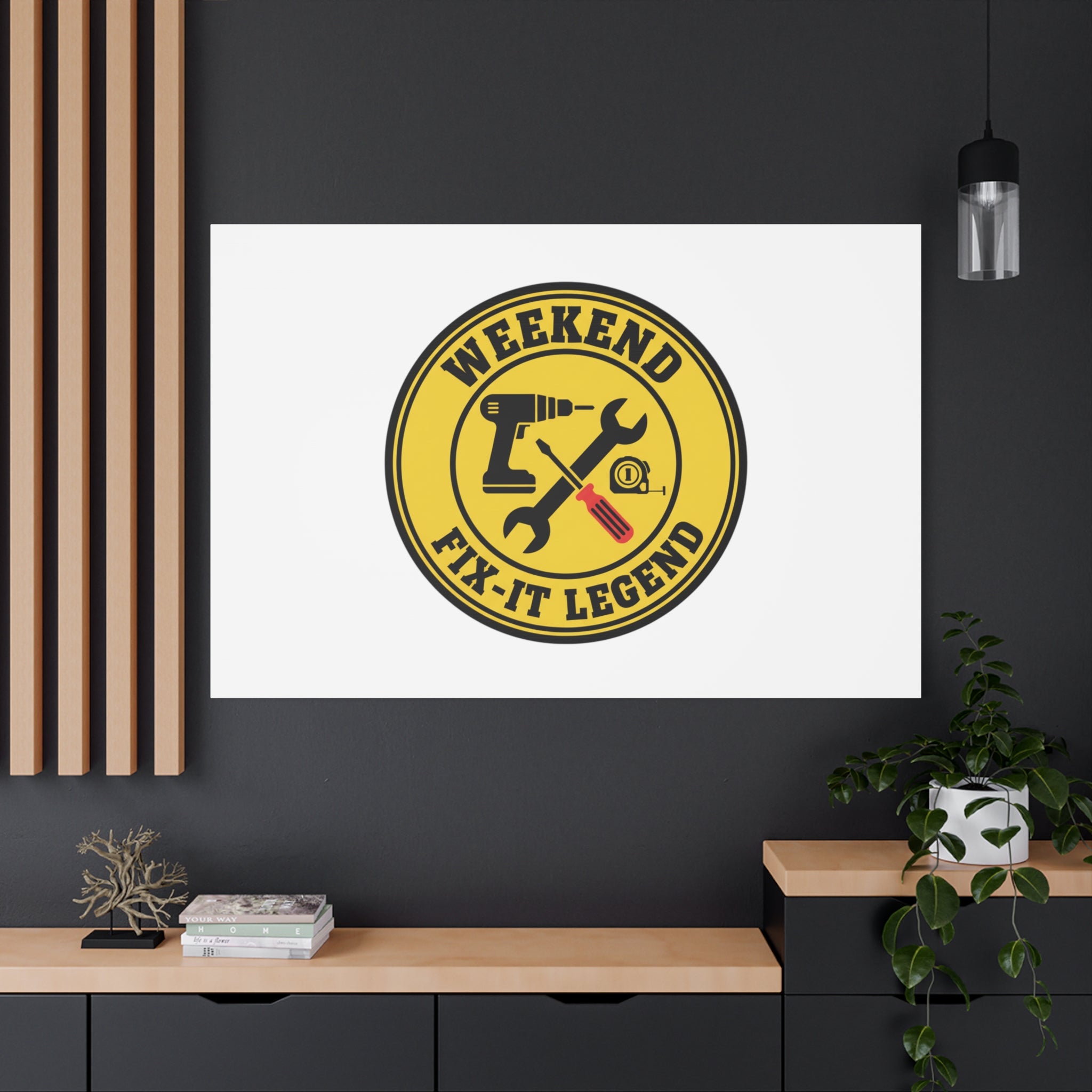 Weekend Fix-It Legend Canvas | DIY maker graphic, workshop tools