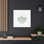 Topographic Contour Line Mountain Canvas, topographic map print | terrain poster