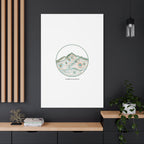 Topographic Contour Line Mountain Canvas, topographic map print | terrain poster