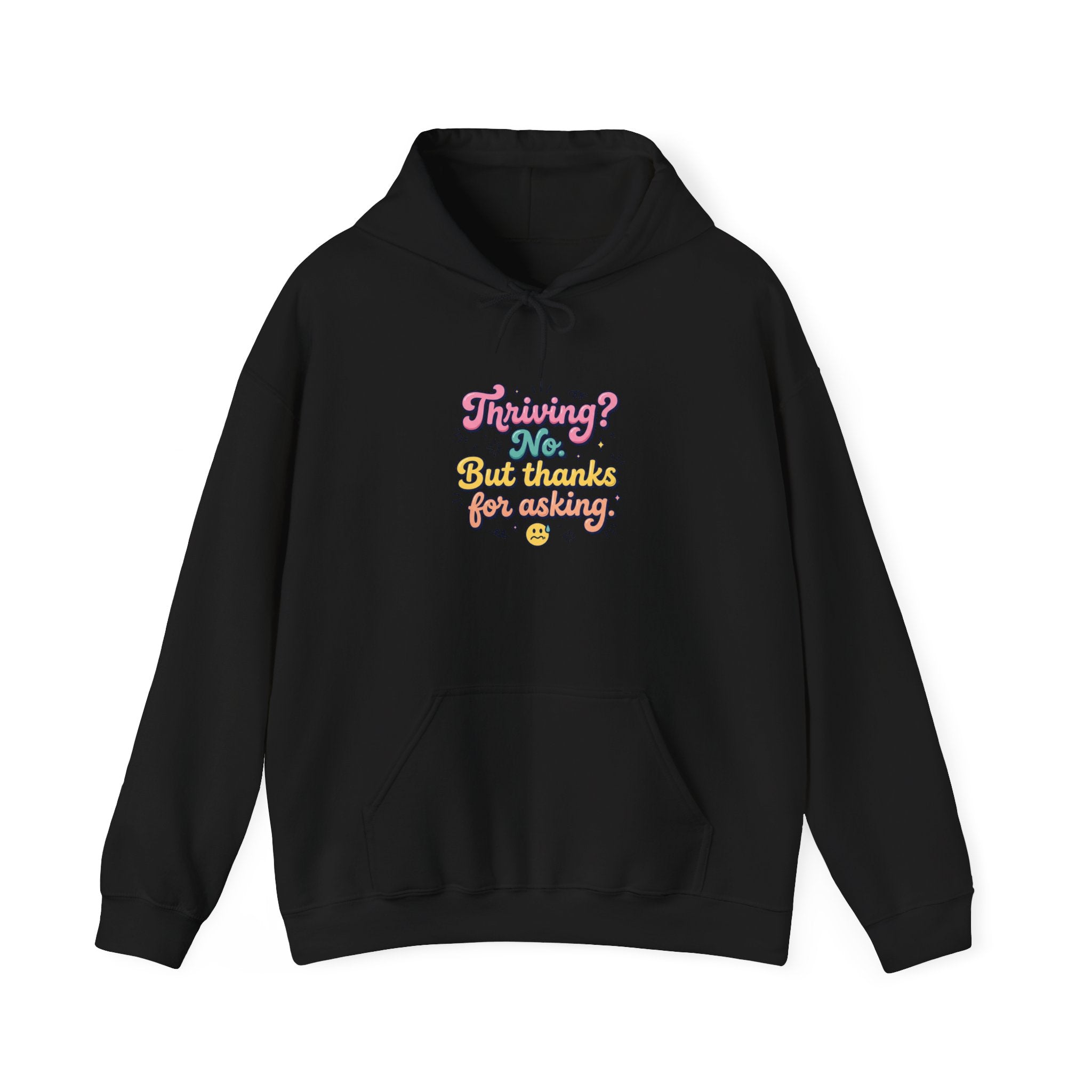 Anxious But Functioning Hoodie | mental health humor, retro wavy text