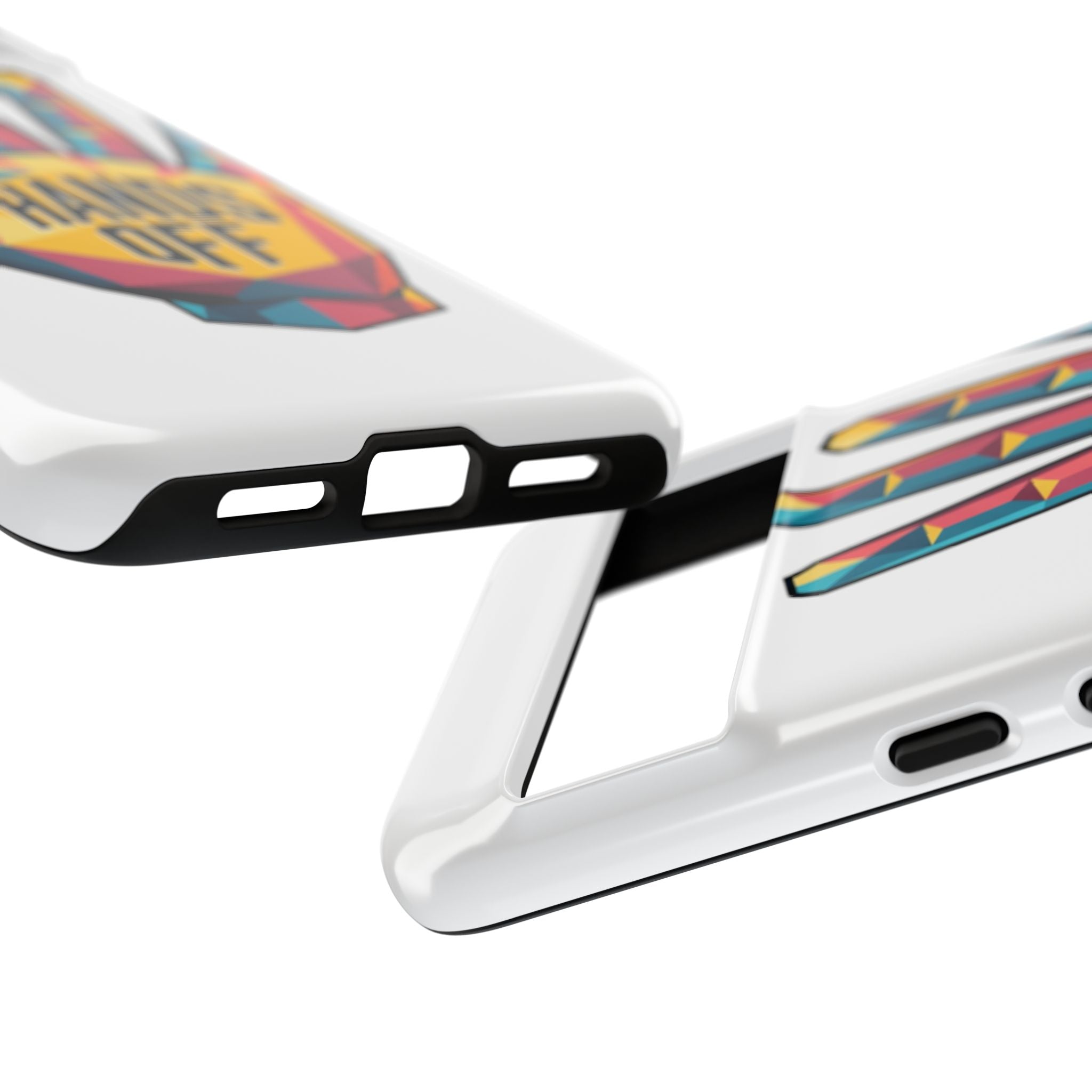 Hands Off Phone Case — Bold Geometric Palm Graphic
