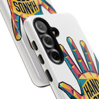 Hands Off Phone Case — Bold Geometric Palm Graphic