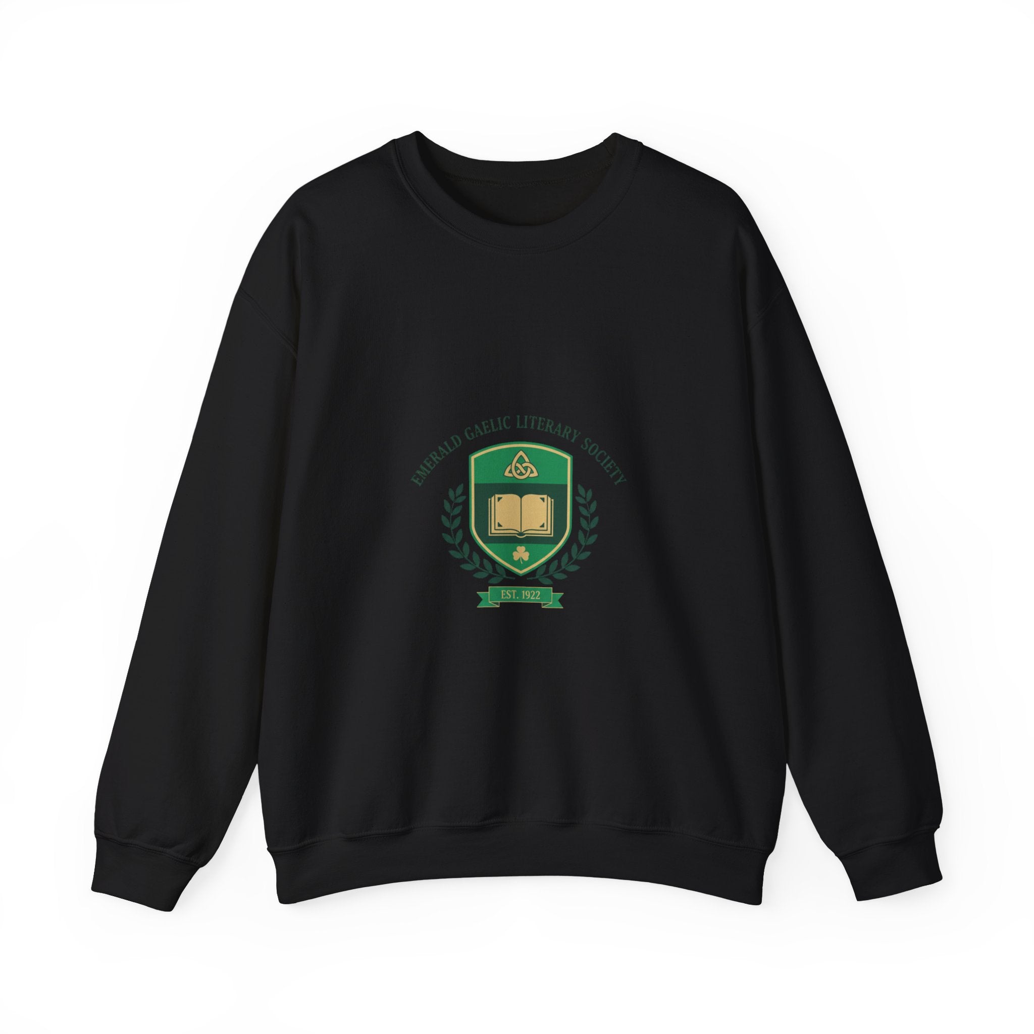Celtic Crest Gaelic Library Sweatshirt | Irish Heritage Logo, Knotwork