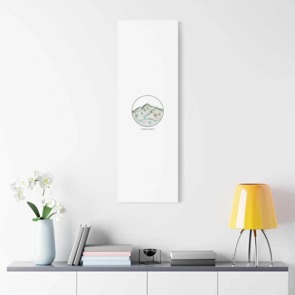 Topographic Contour Line Mountain Canvas, topographic map print | terrain poster