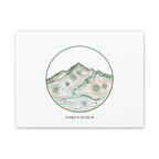 Topographic Contour Line Mountain Canvas, topographic map print | terrain poster