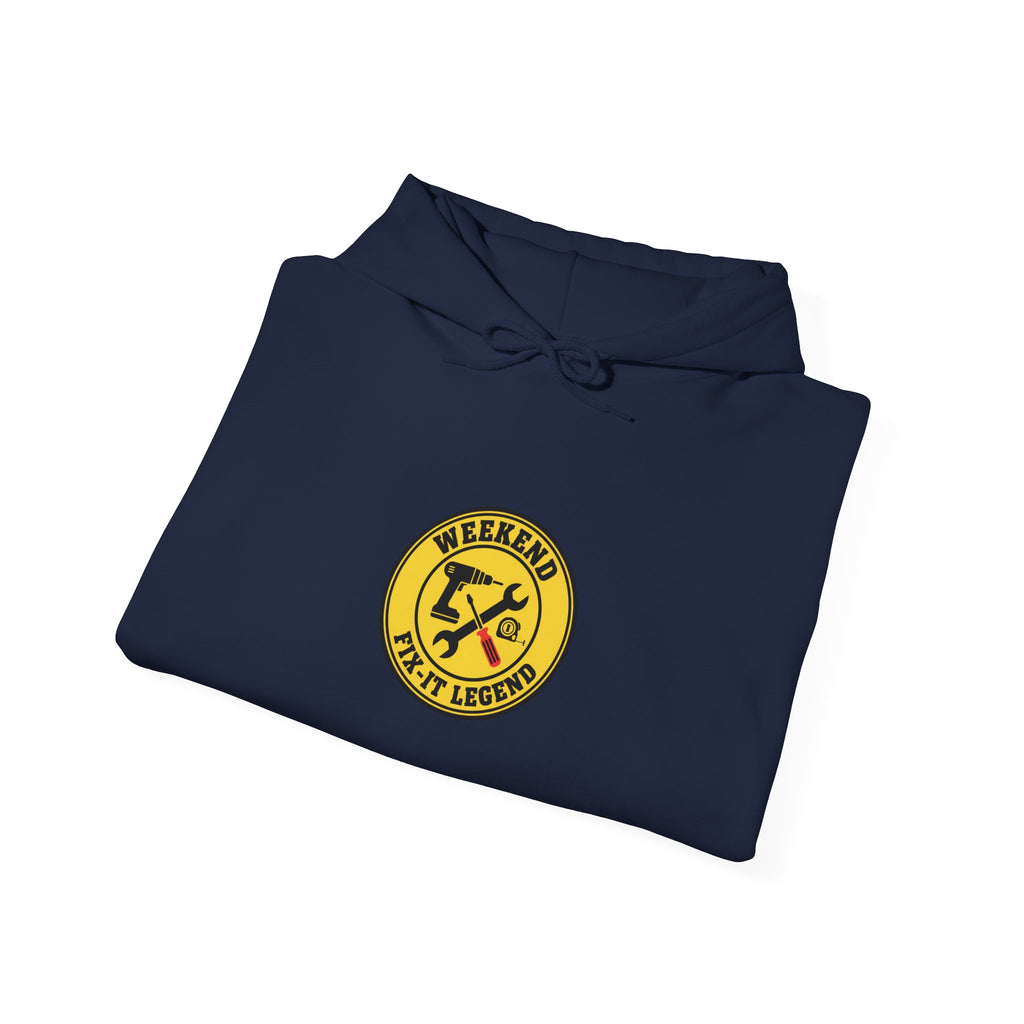 Weekend Warrior Workshop Patch Hoodie | DIY shirt, maker graphic