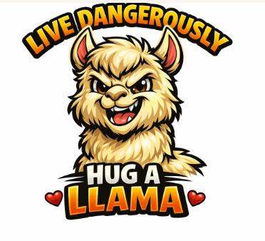 Live Dangerously Hug a Llama T-Shirt