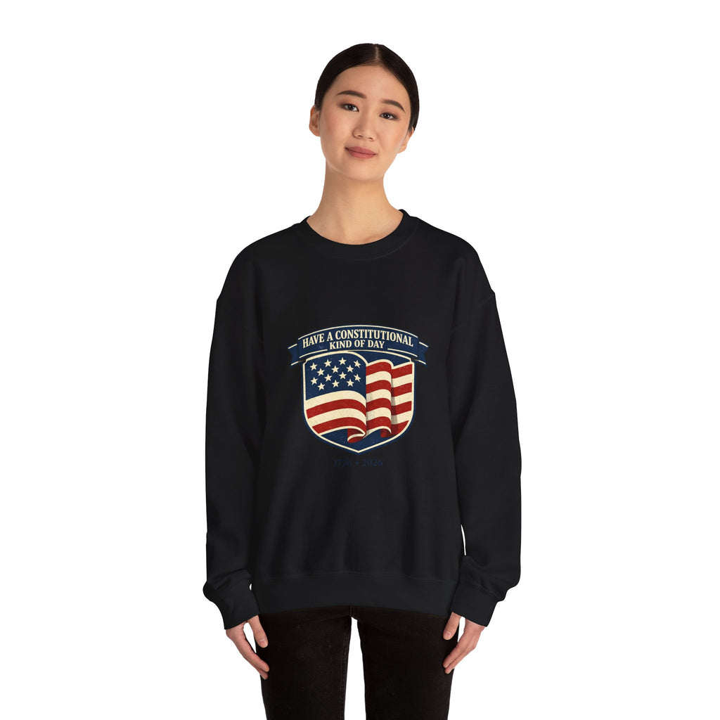 USA 250 Vintage Distressed Flag Crest Crewneck Sweatshirt | 1776–2026 Memorial Day