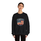 USA 250 Vintage Distressed Flag Crest Crewneck Sweatshirt | 1776–2026 Memorial Day