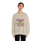 Thriving? No But Thanks for Asking Sweatshirt | mental health humor, wellness sarcasm