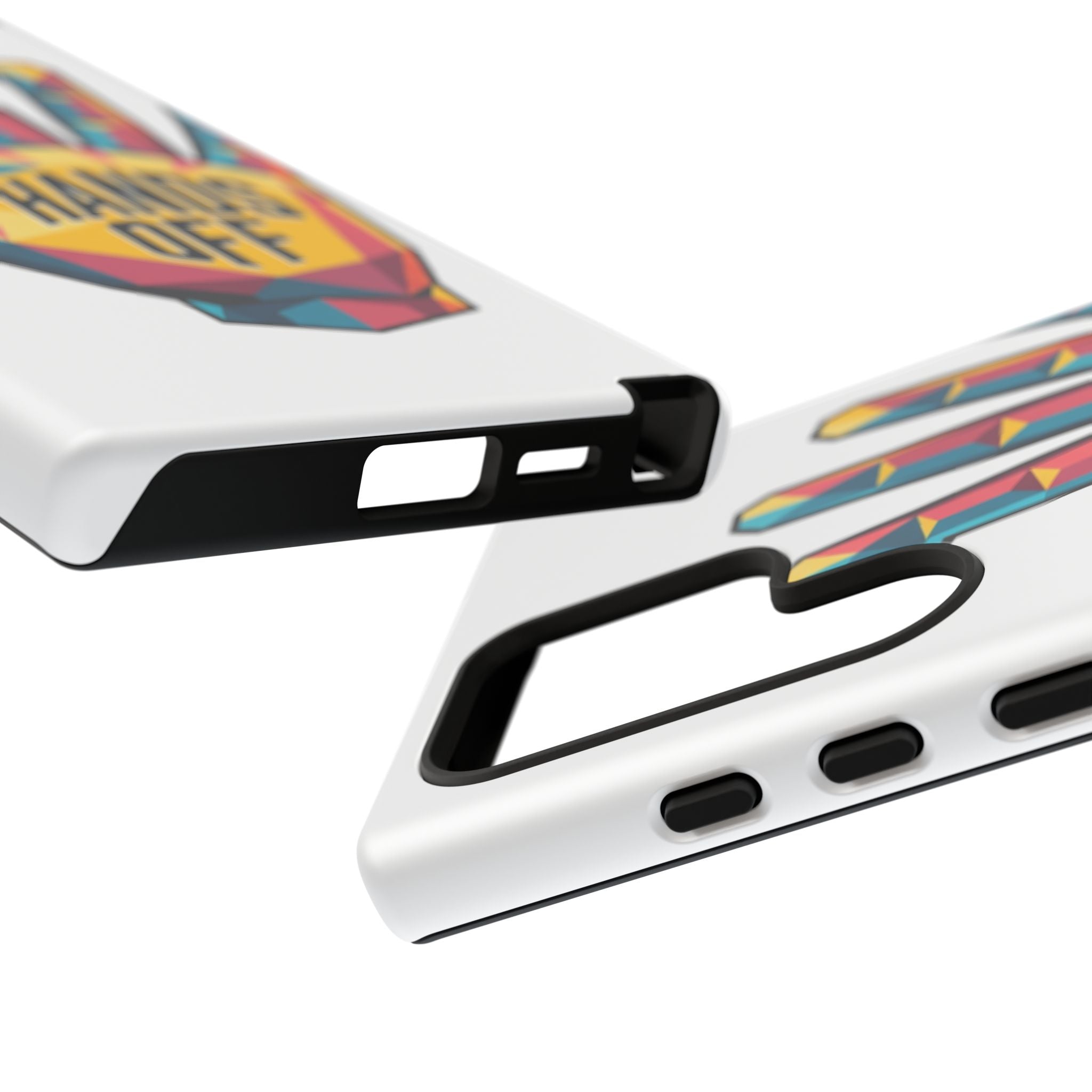 Hands Off Phone Case — Bold Geometric Palm Graphic