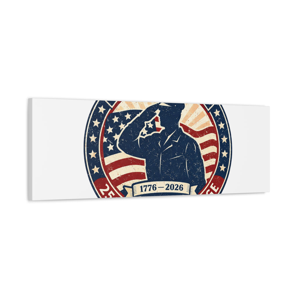 Memorial Day USA 250 Canvas, 1776–2026 Vintage Distressed Patriotic Print
