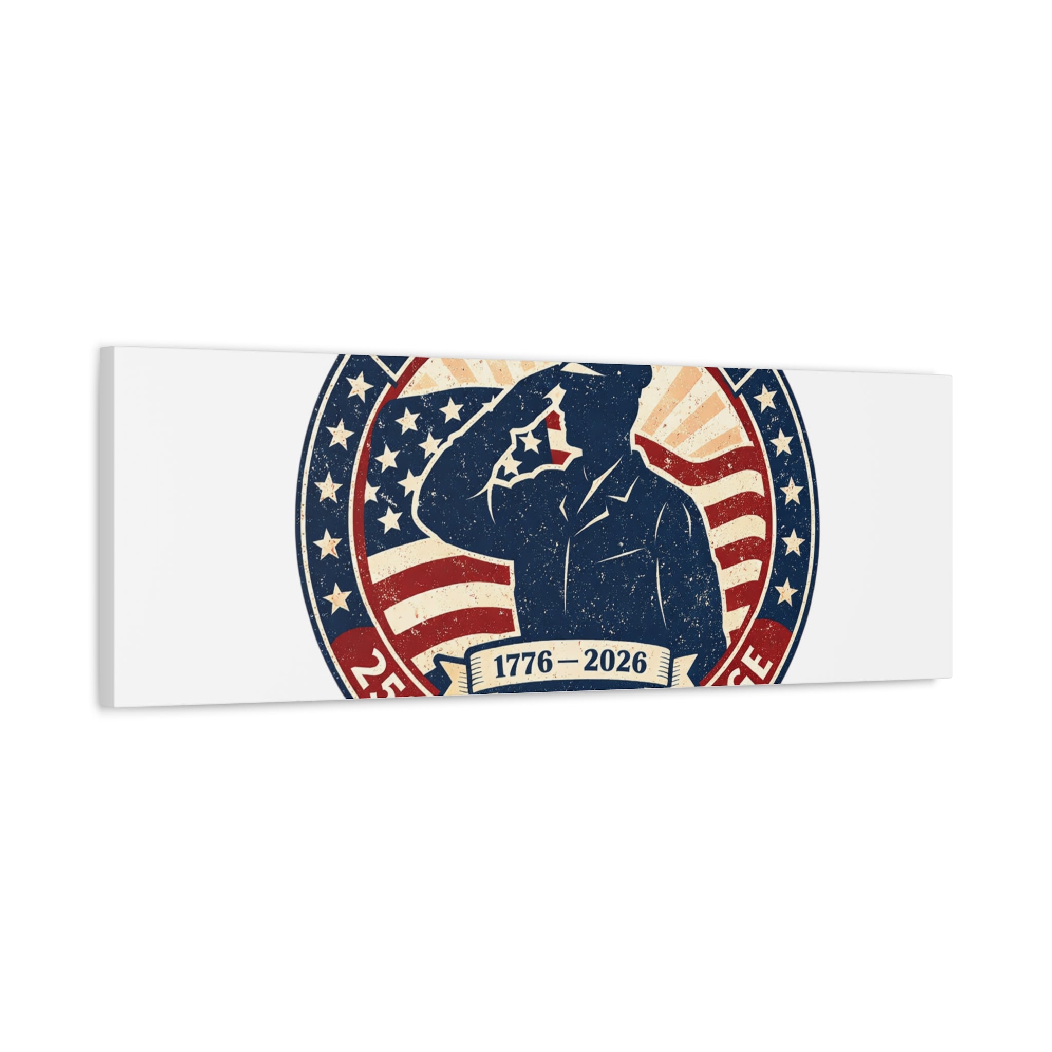 Memorial Day USA 250 Canvas, 1776–2026 Vintage Distressed Patriotic Print