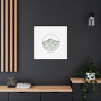 Topographic Contour Line Mountain Canvas, topographic map print | terrain poster