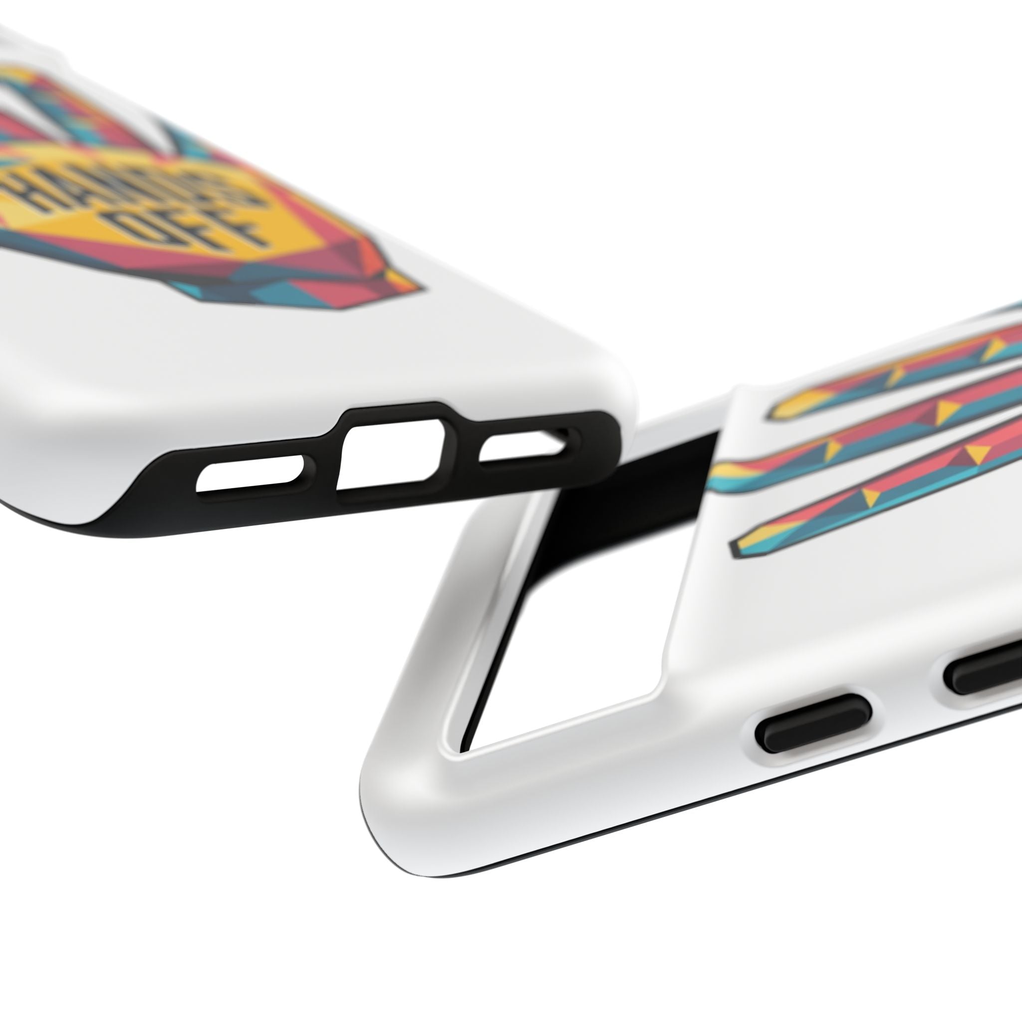 Hands Off Phone Case — Bold Geometric Palm Graphic
