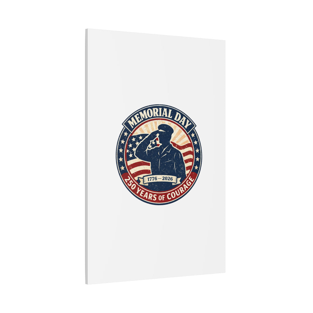 Memorial Day USA 250 Canvas, 1776–2026 Vintage Distressed Patriotic Print