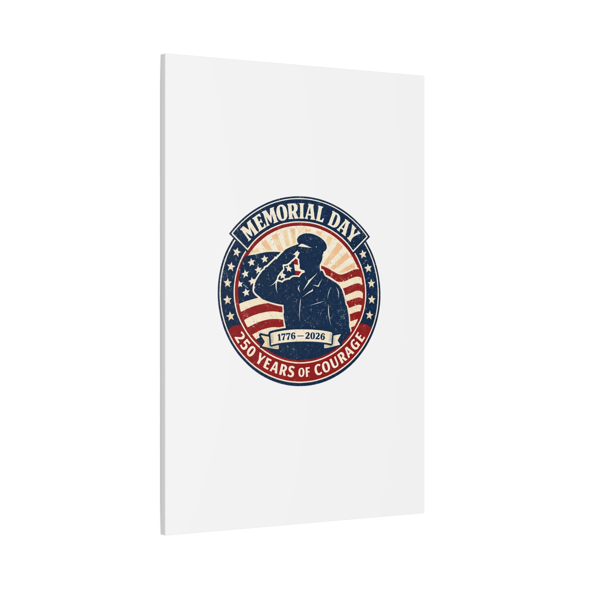 Memorial Day USA 250 Canvas, 1776–2026 Vintage Distressed Patriotic Print