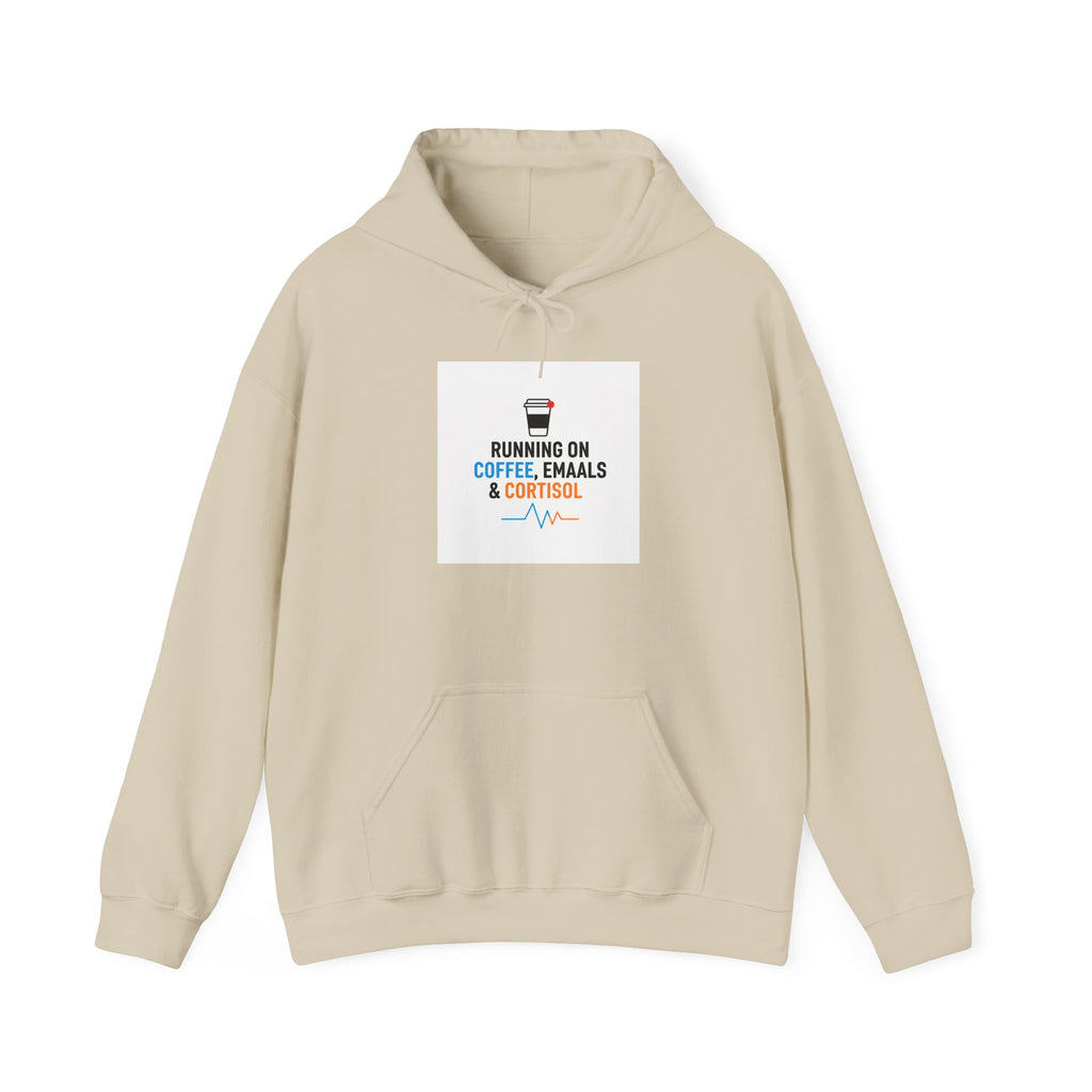 Running on Coffee, Emails & Cortisol Hoodie | cortisol shirt, stress meme