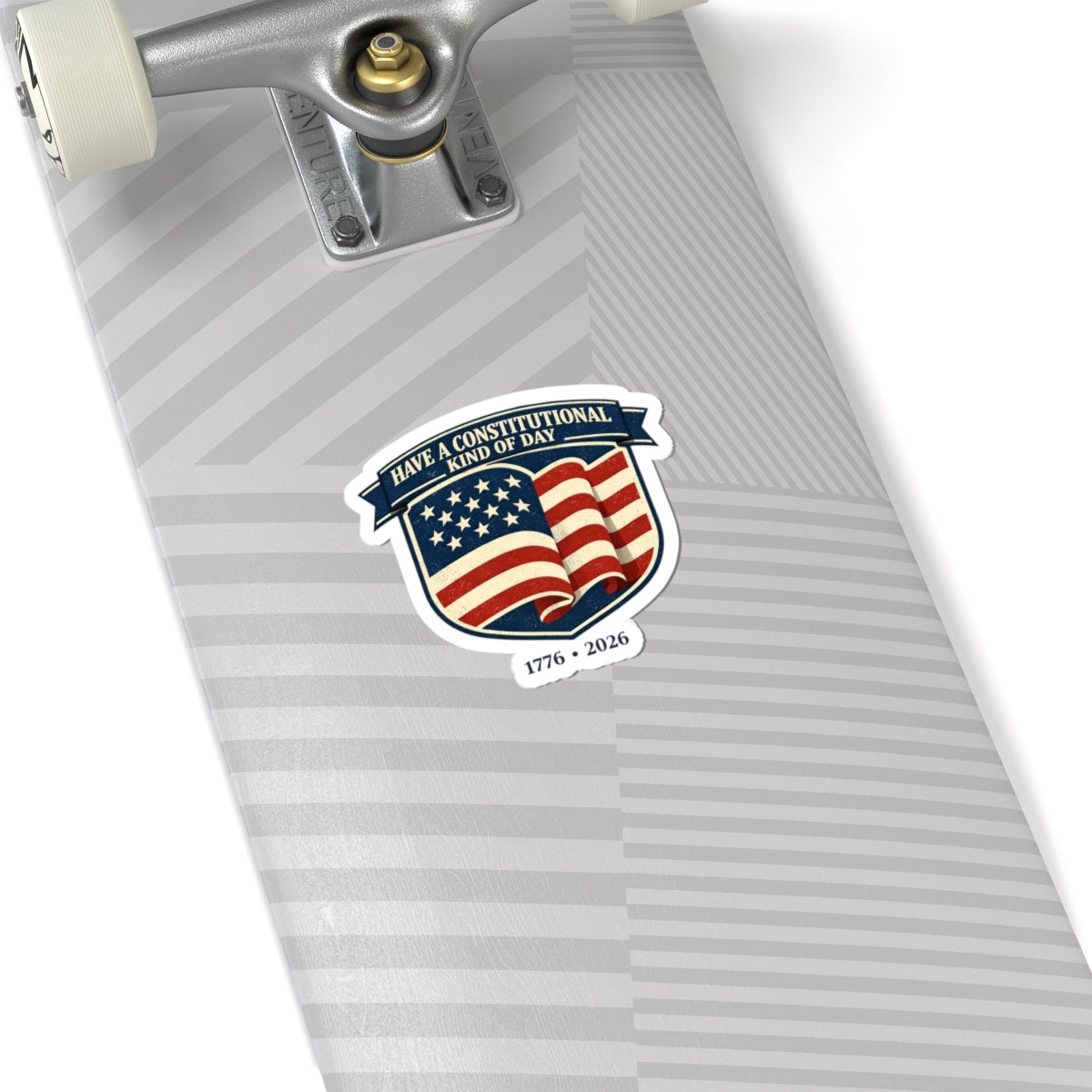 1776–2026 USA 250 Patriotic Shield Kiss-Cut Sticker | Vintage Distressed Americana