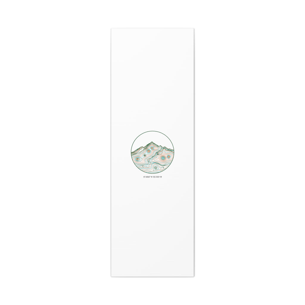 Topographic Contour Line Mountain Canvas, topographic map print | terrain poster