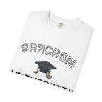Sarcasm University T-Shirt — Funny Graduation Cap Tee for Grads & Students