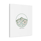 Topographic Contour Line Mountain Canvas, topographic map print | terrain poster