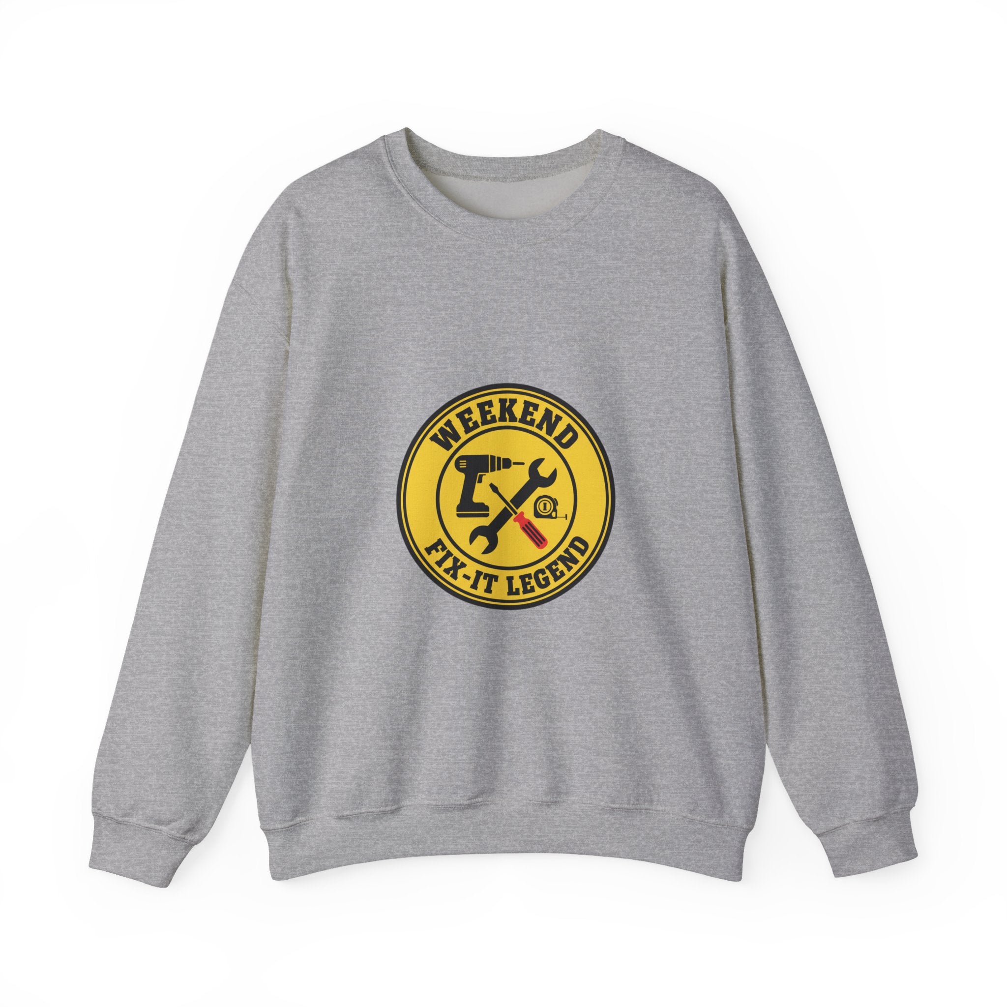 Weekend Fix-It Legend Crewneck Sweatshirt | DIY shirt, workshop tools