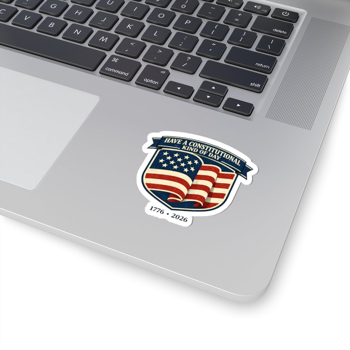 1776–2026 USA 250 Patriotic Shield Kiss-Cut Sticker | Vintage Distressed Americana