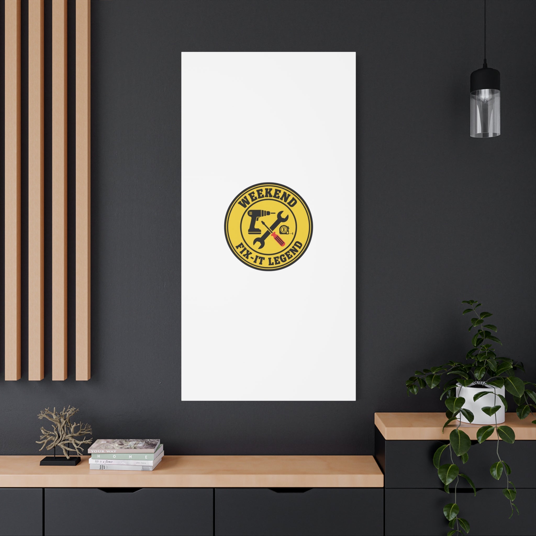 Weekend Fix-It Legend Canvas | DIY maker graphic, workshop tools