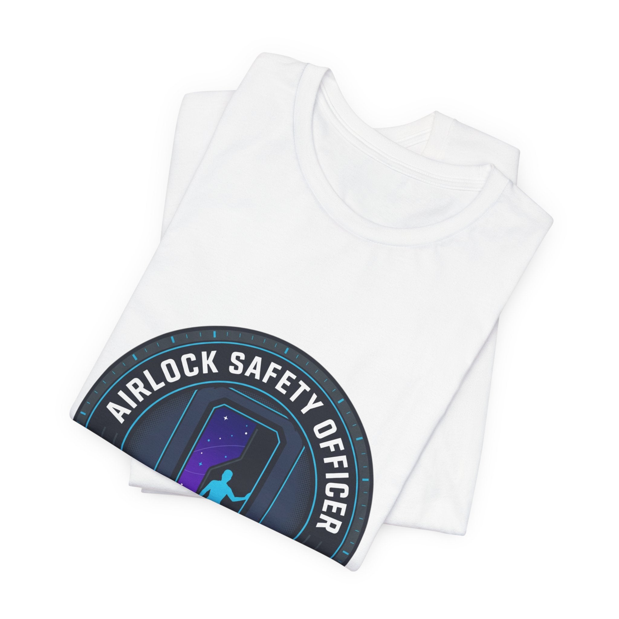 Airlock Safety Officer Tee | mission patch, hard sci-fi space survival
