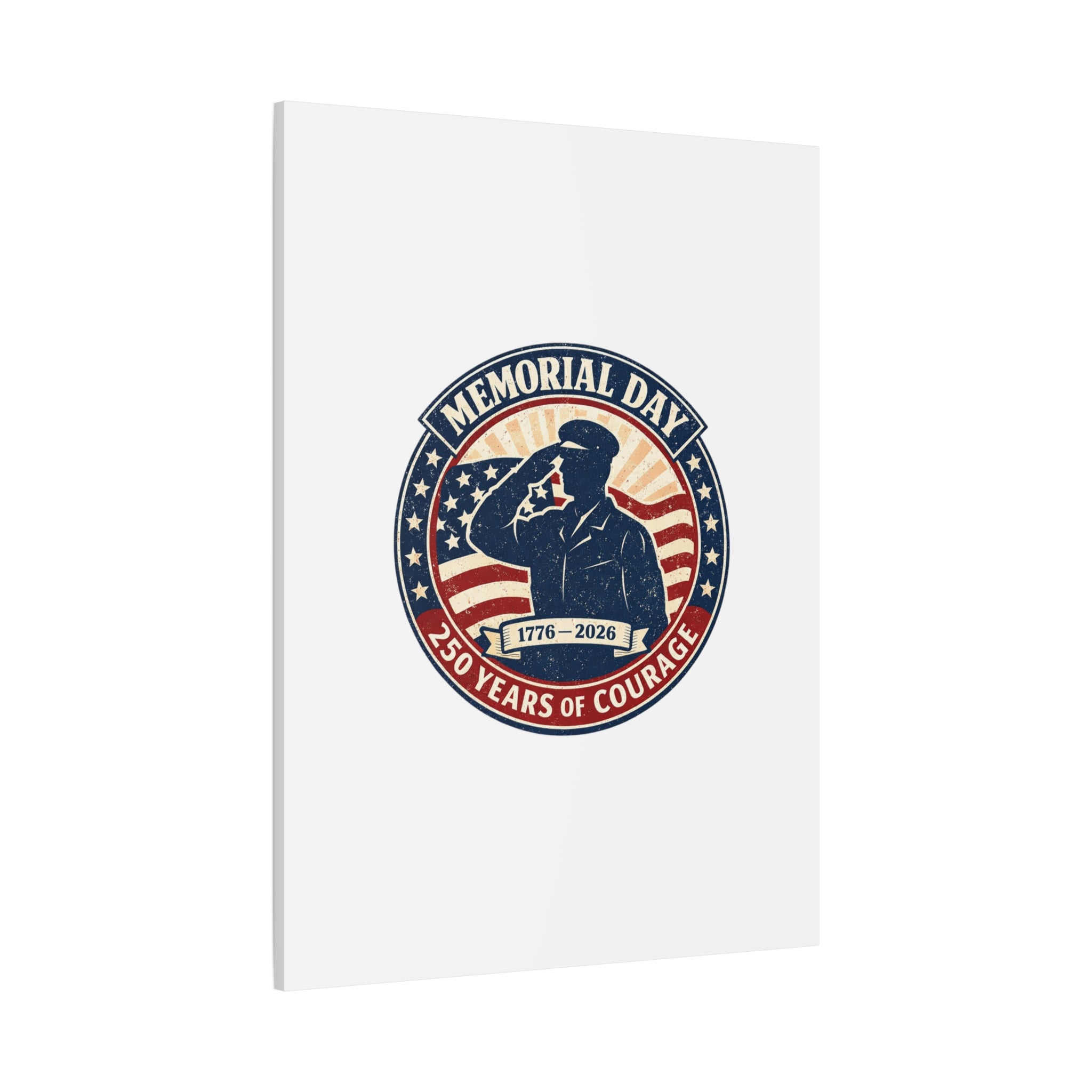Memorial Day USA 250 Canvas, 1776–2026 Vintage Distressed Patriotic Print