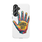 Hands Off Phone Case — Bold Geometric Palm Graphic