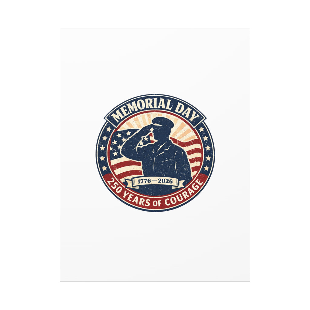 Memorial Day USA 250 Canvas, 1776–2026 Vintage Distressed Patriotic Print