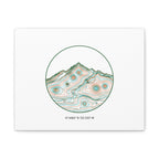 Topographic Contour Line Mountain Canvas, topographic map print | terrain poster
