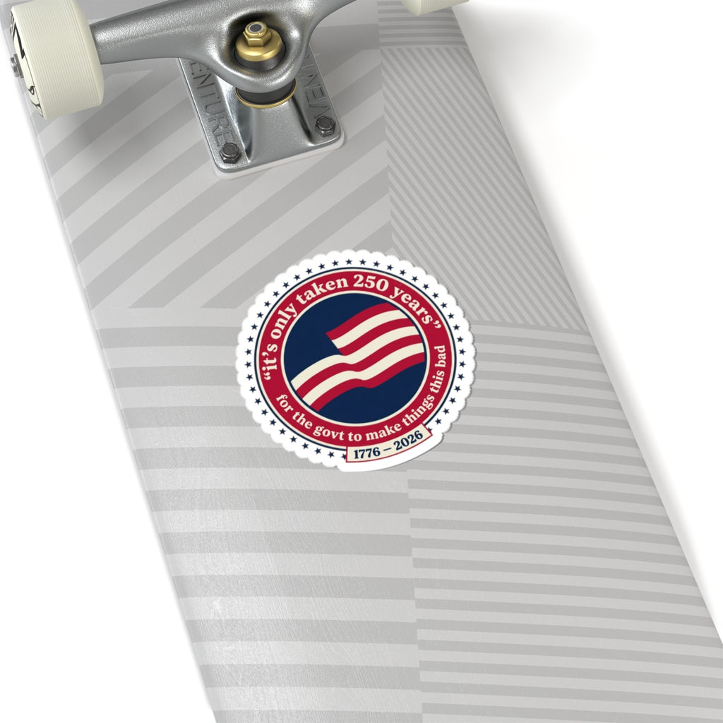 USA 250 Vintage Distressed Flag Sticker | 1776–2026 Memorial Day Americana