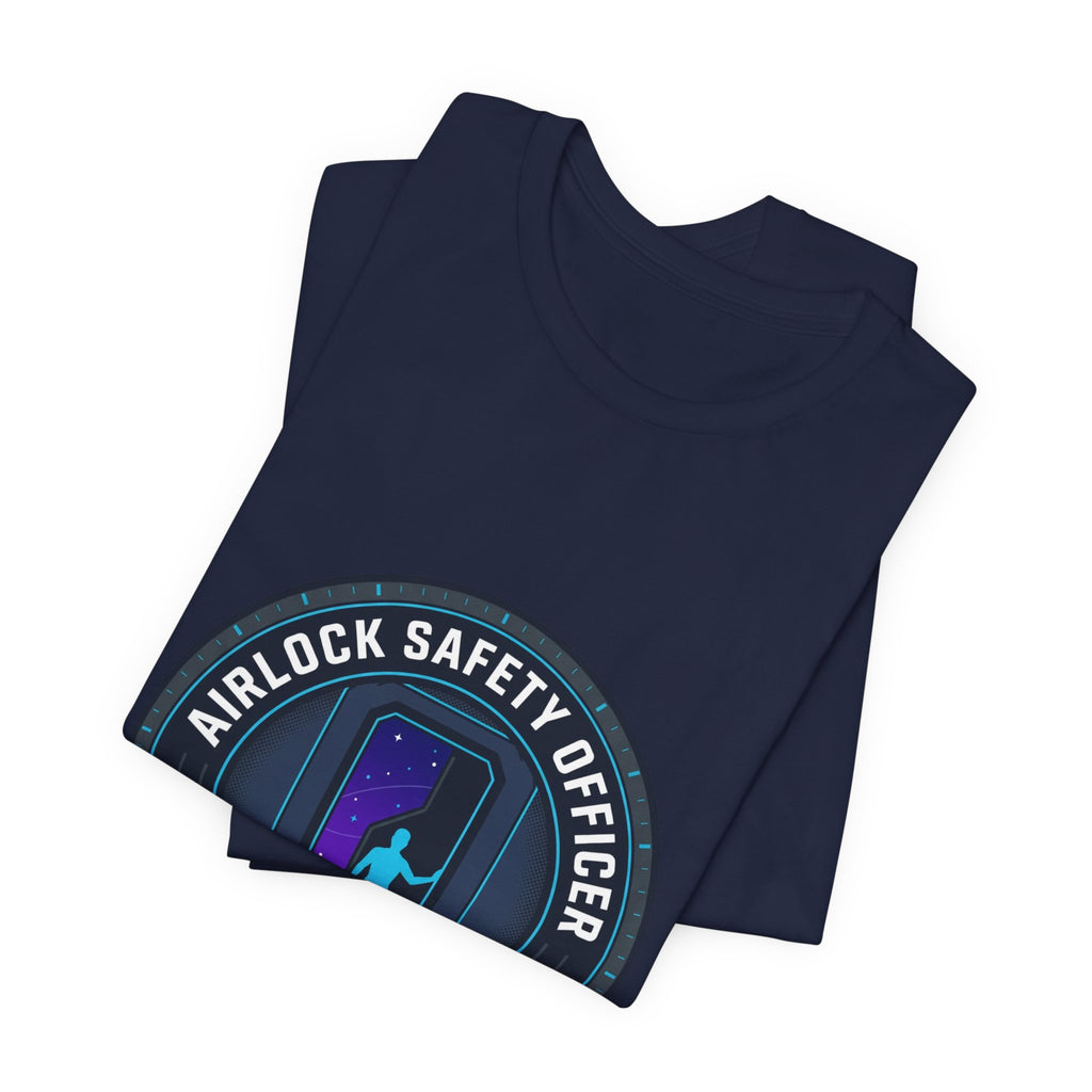 Airlock Safety Officer Tee | mission patch, hard sci-fi space survival