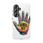 Hands Off Phone Case — Bold Geometric Palm Graphic
