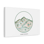 Topographic Contour Line Mountain Canvas, topographic map print | terrain poster