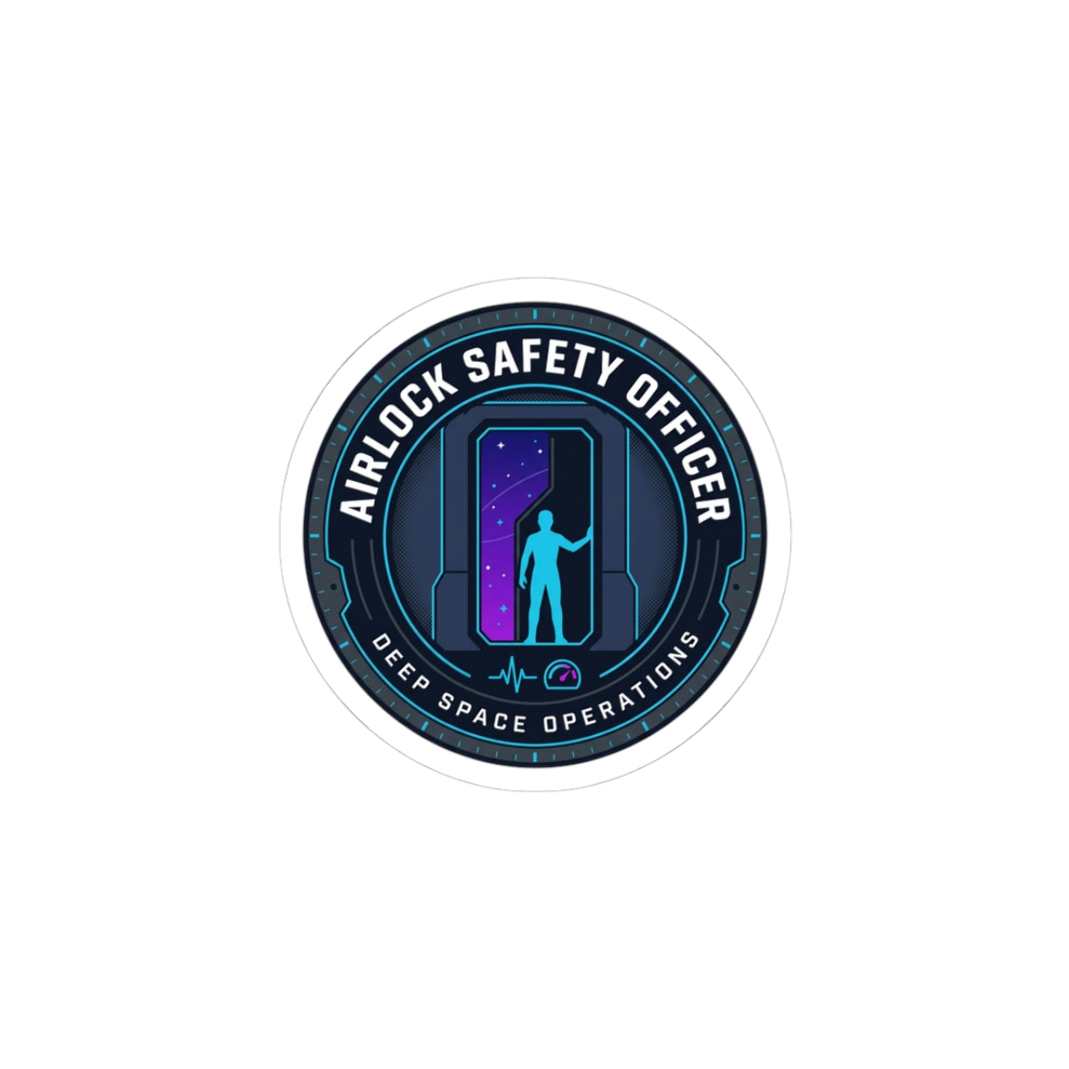 Airlock Safety Officer Kiss-Cut Stickers | mission patch, hard sci-fi