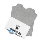 Running on Coffee, E-mails & Cortisol T-Shirt | cortisol shirt, stress meme
